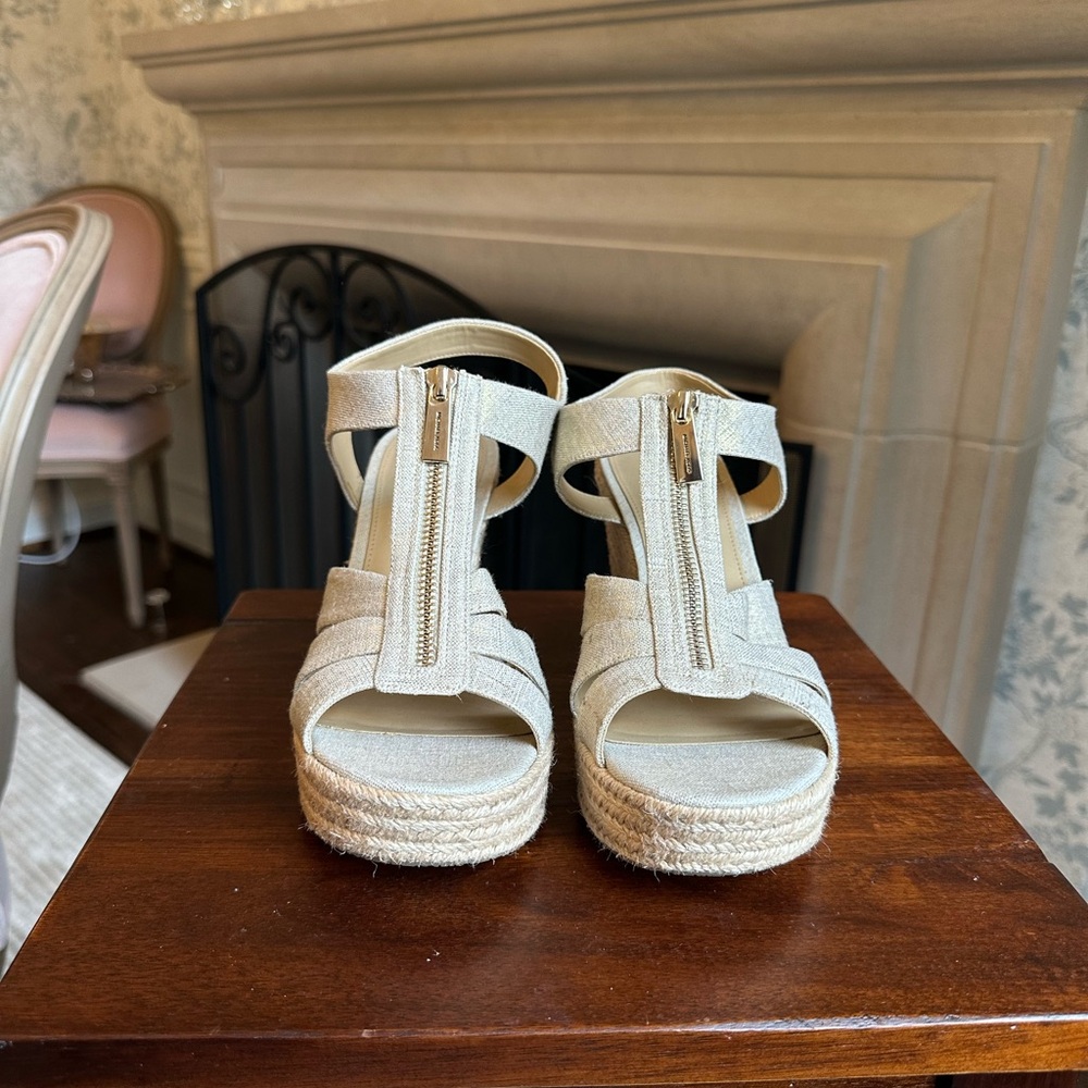 Michael Kors Cream Espadrille Wedges